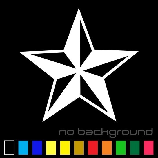 NAUTICAL STAR Vinyl Decal – Car Window Boat Dark Wall (Sizes and colors)