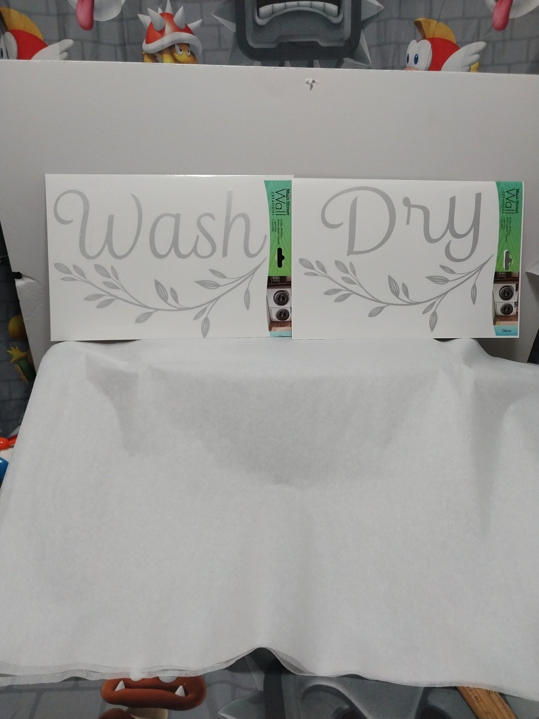 Wash and Dry Decal Sticker Removable Vinyl Laundry Stickers For Washer And Dryer