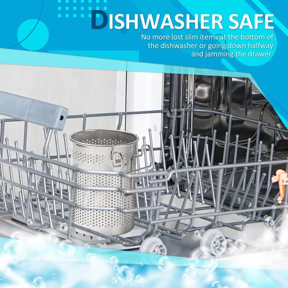Silverware Drying Basket, Hanging Utensil Holder for Dish Rack, Very Small Stain