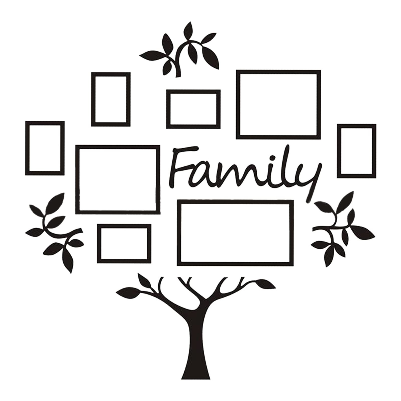 Photo Frame Wall Sticker, Family Tree Wall Decor Picture Frames Walls Sticker…