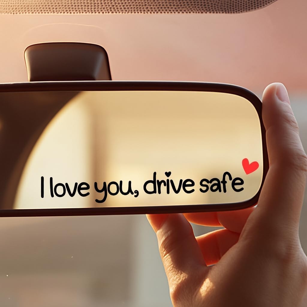 3X I Love You Drive Safe Mirror Sticker, Cute Car Stickers for Womens, Car De…