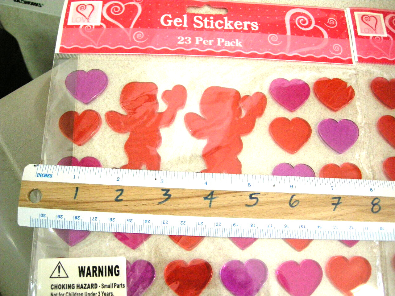 46 Total GEL STICKERS Valentines Heart Shaped Decorations – Windows Mirrors *NEW