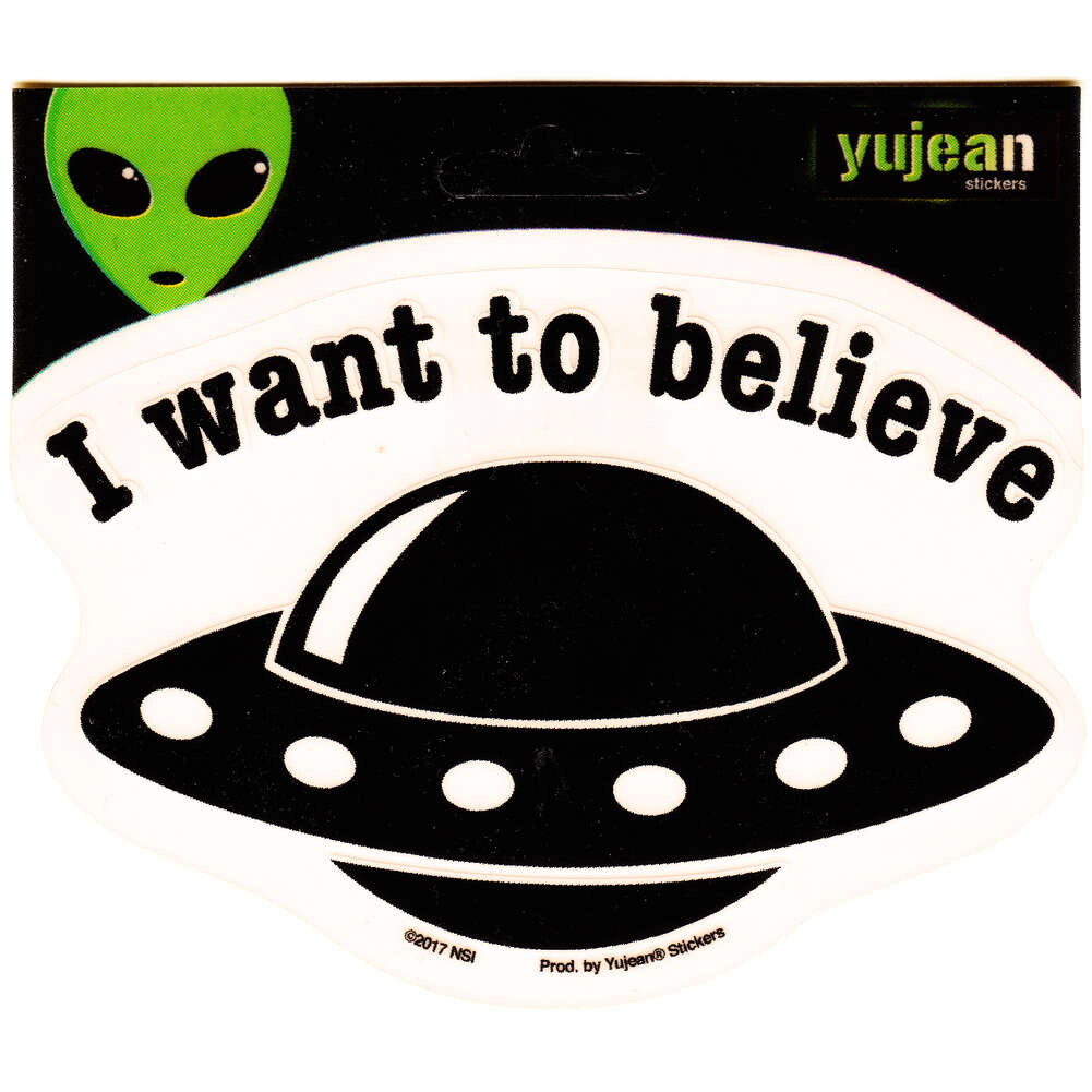 I Want To Believe UFO Die-Cut Decal Sticker New Space Alien Sci-Fi Area 51