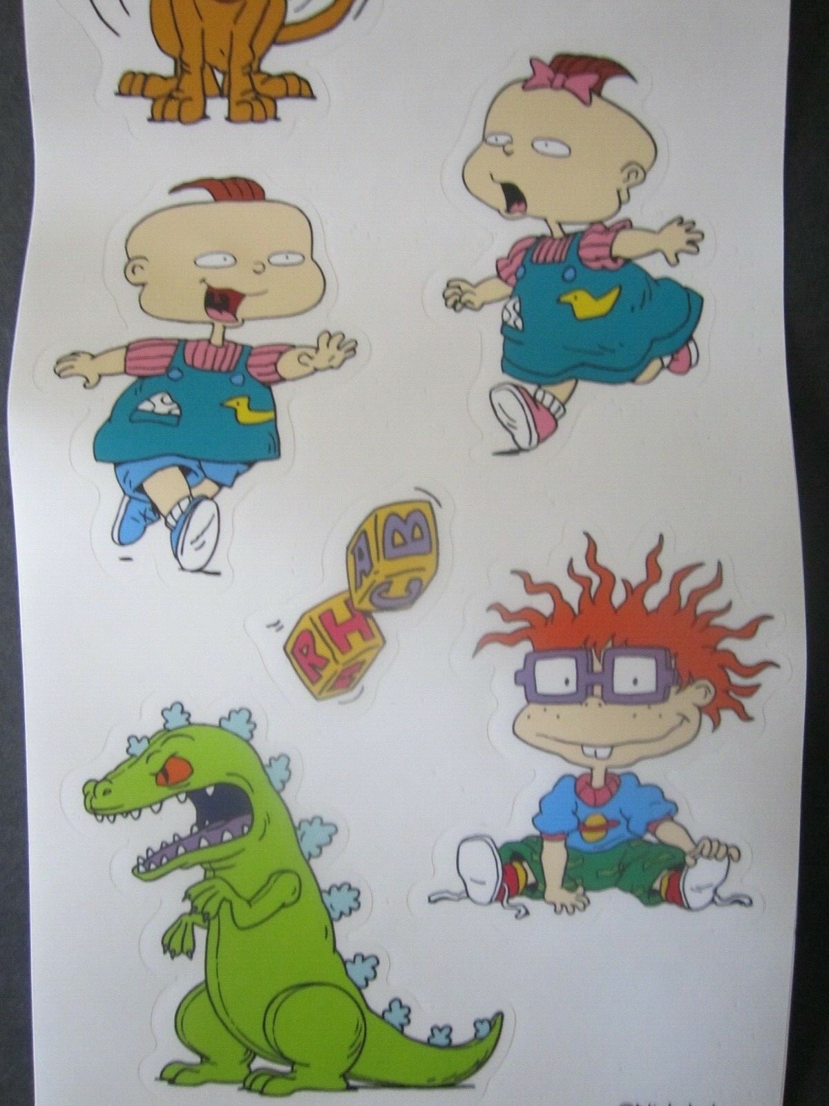 Nickelodeon Colorful Rugrats 10 Repositionable Wall Decals Made In USA