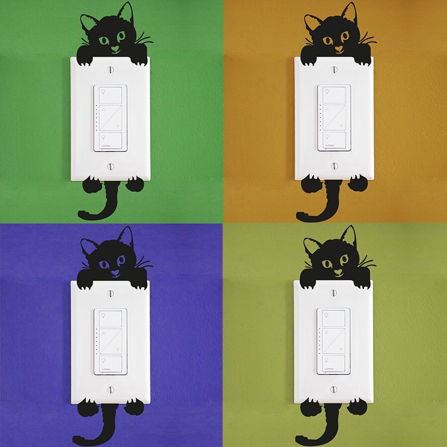 Wall Sticker Cat Switch Any Room 3D Decal Home Décor Brand New Free Shipping