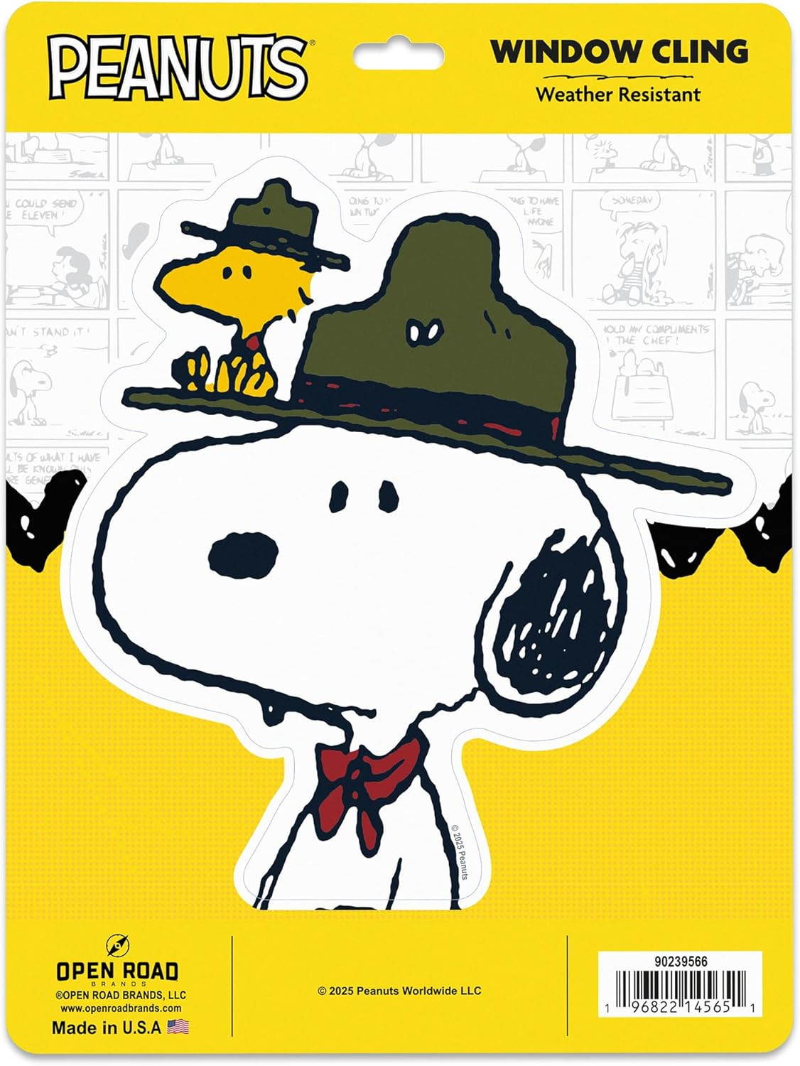Peanuts Camp Snoopy Adhesive Vinyl Decal – Fun Snoopy and Woodstock Sticker for