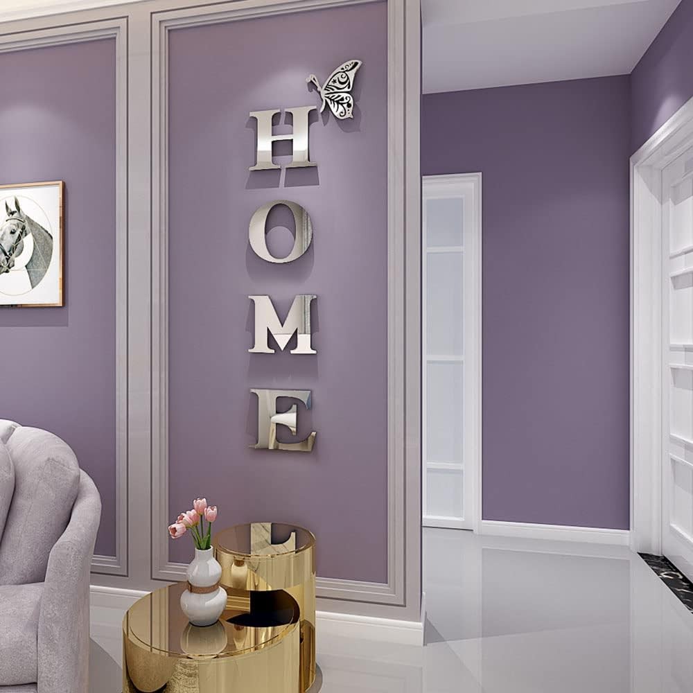 Home Wall Decor Letter Signs Acrylic Mirror Wall Stickers Decorations for Living