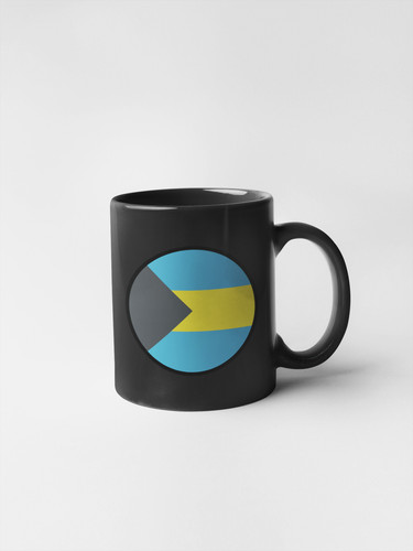Bahamas Flag Circle Sticker Decal