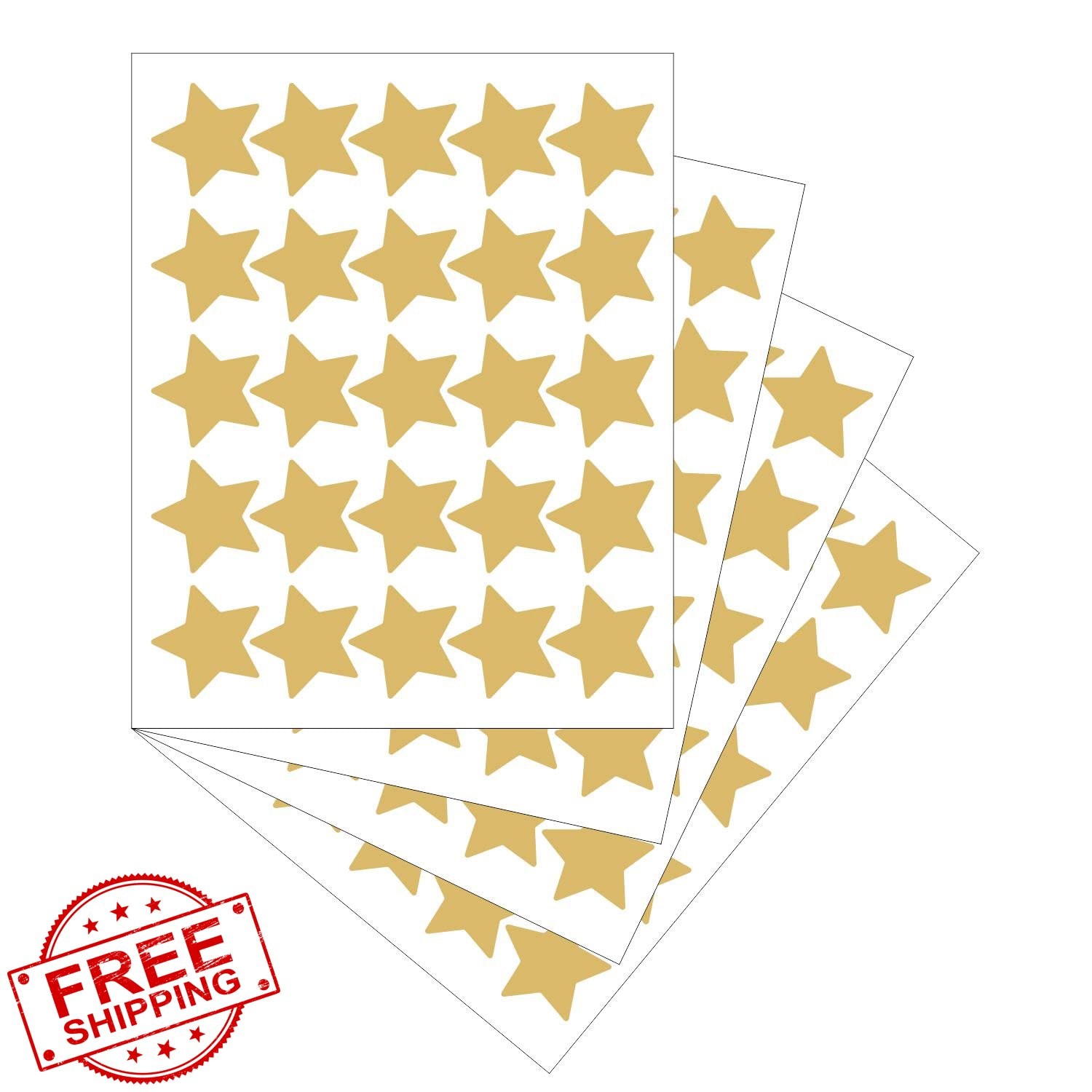 JURUOXIN Star Wall Decals Matte Gold