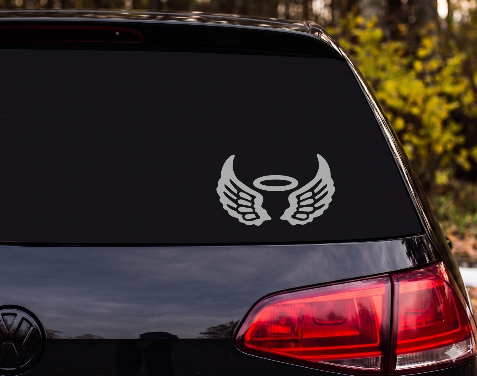 Angel Wings Halo Die Cut Vinyl Decal Custom Car Laptop | Memorial Gift