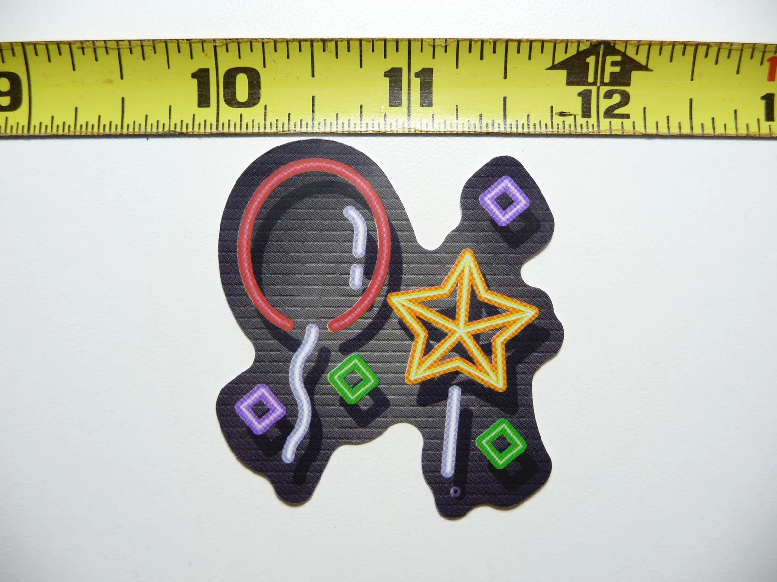 BALLOON STAR PARTY CELEBRATE SMALL STICKER DECAL NEON STYLE BRIGHT VINYL