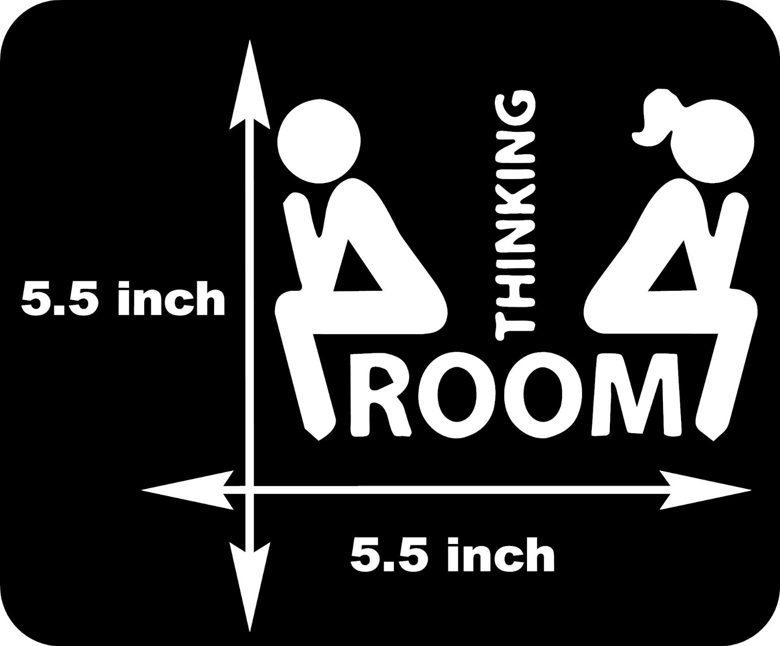 Funny Toilet Entrance Vinyl Decal stickers car truck more 5.5" x 5.5"