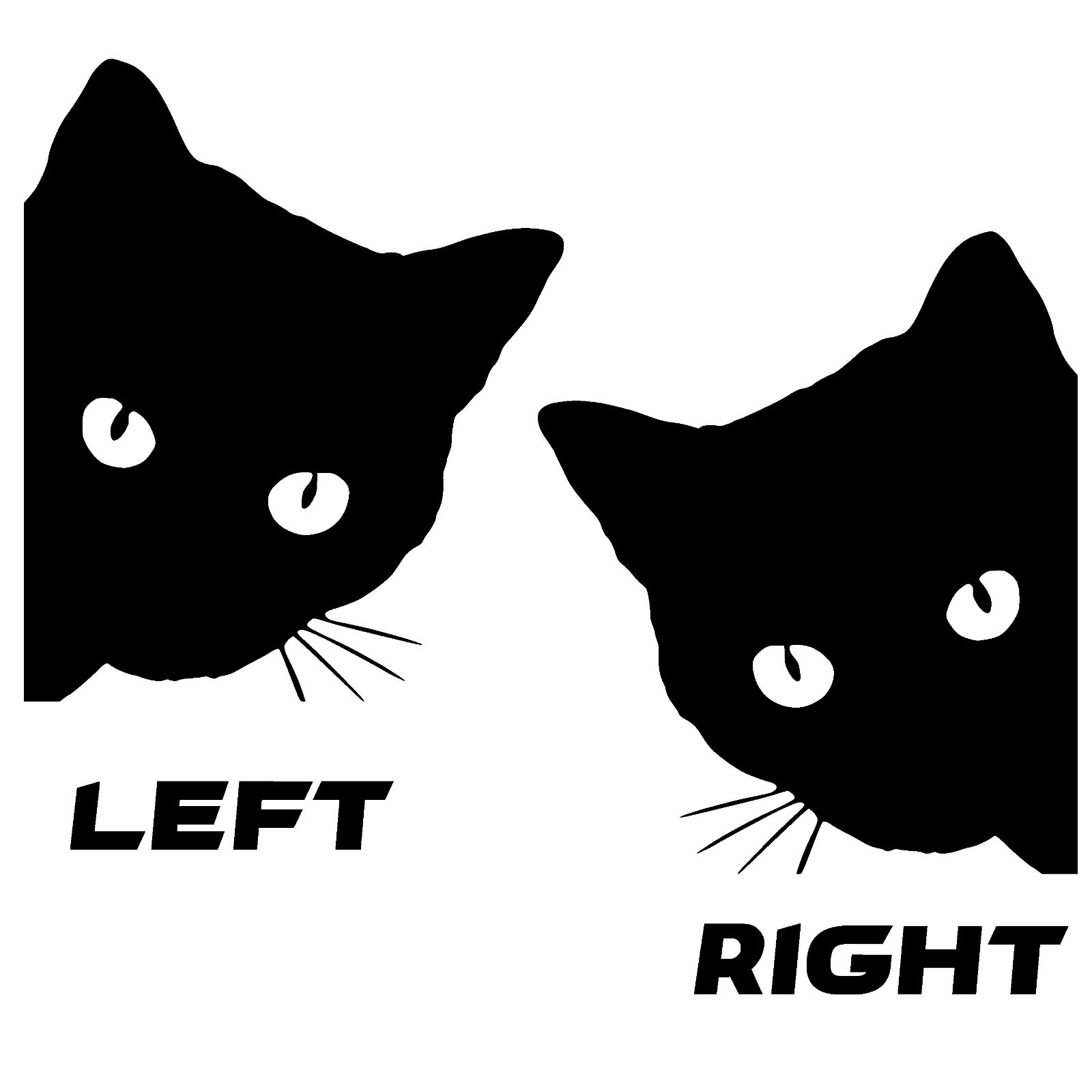 PEEKING CAT Decal Car Window Vinyl Sticker A Cute kitten peeking around a corner