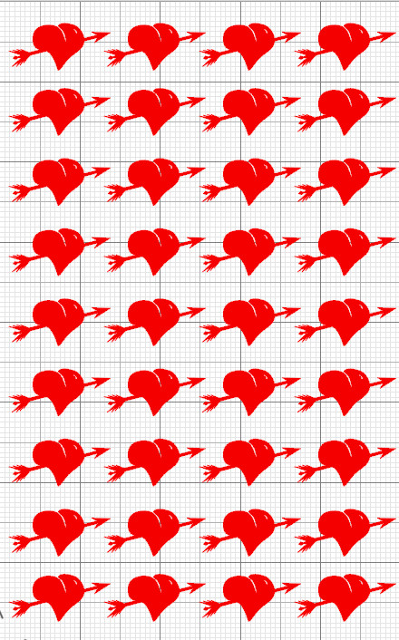 5" x 8" Cupid Heart Sticker Sheet Oracal 651 Vinyl Stationary Envelope Decals