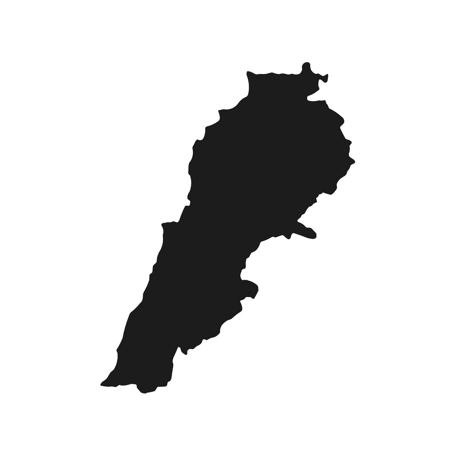 Lebanon country outline Vinyl Decal Laptop Car Window Sticker