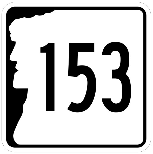 New Hampshire NH Highway 153 Sticker R7131 Sign
