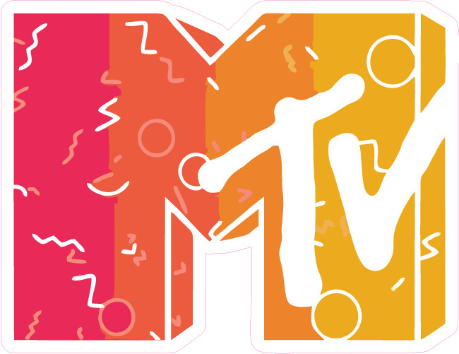 MTV Logo Printed Vinyl Sticker – Waterproof, UV-Resistant, Sizes Available