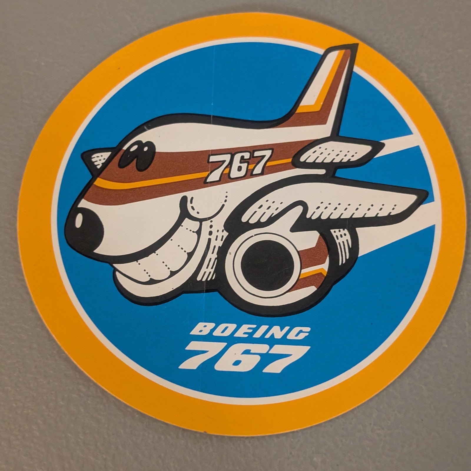 Vintage Boeing 767 Airplane Sticker – 80s Pudgy Aviation Plane Aircraft Jumbo