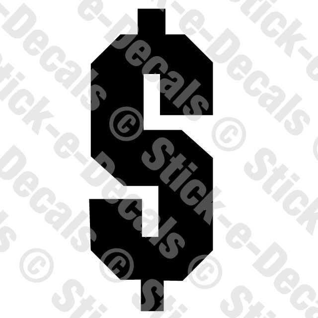 DOLLAR SIGN MONEY Cash Rich Wealthy Currency Swag Vinyl Die Cut Decal RSD