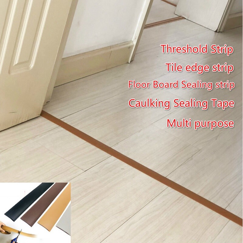 1M Self-Adhesive PVC Floor Board Edge Strip Seal Line Flat Door Threshold Trim