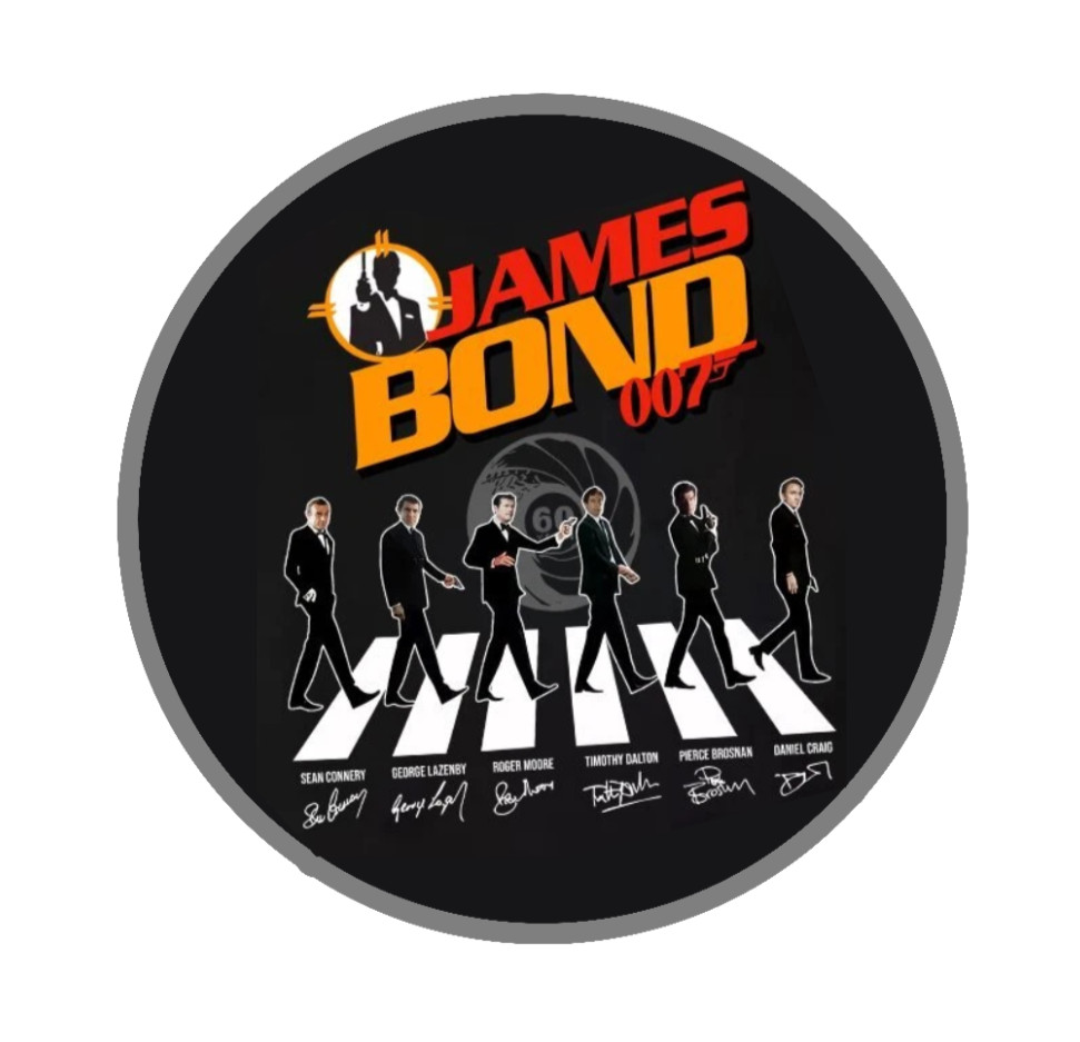 James Bond 007 (Signatures) – 4" Handmade Vinyl Decal Vehicle Laptop Cooler 26