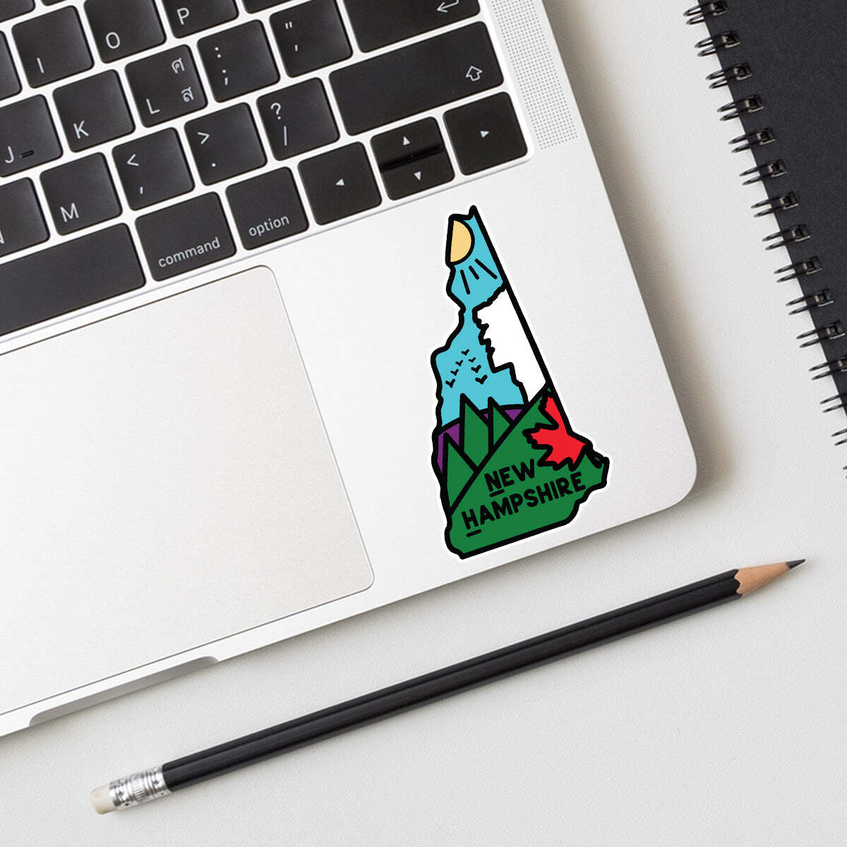New Hampshire Old Man of the Mountain State Pride Die Cut Vinyl Sticker