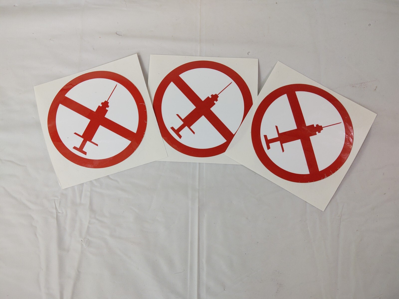 No Syringe Needles Round Trash Can Receptacle Stickers 12 Individual Stickers