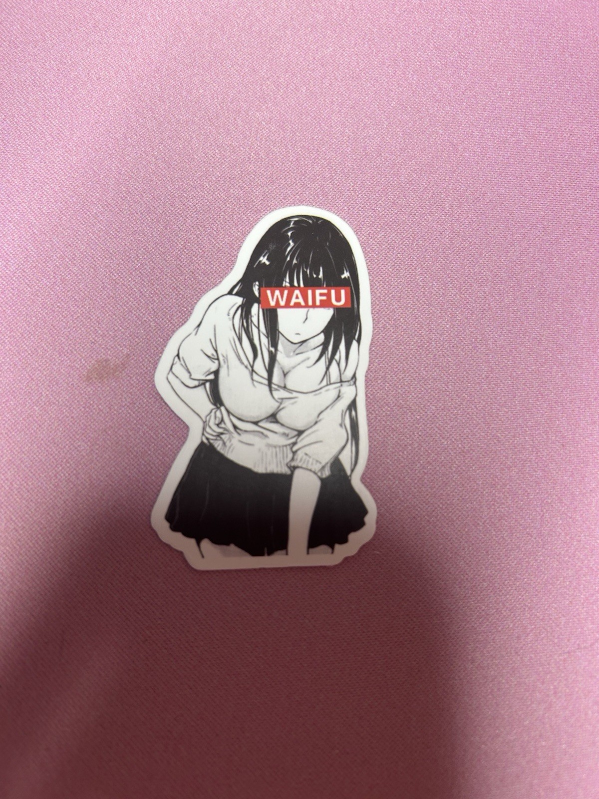black and white waifu lewd stickers #14