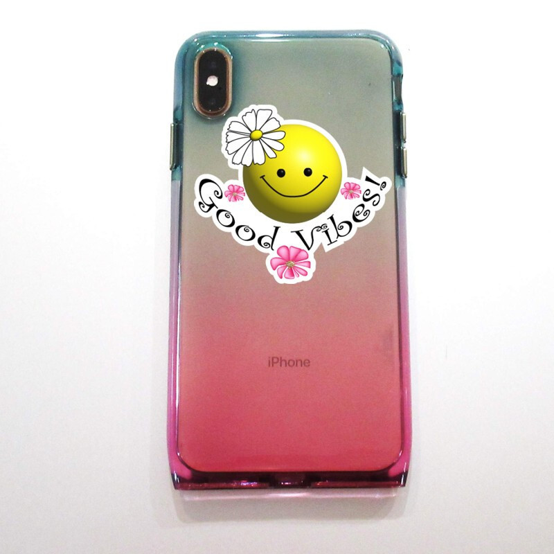 Cute Good Vibes Vinyl Stickers Waterproof Decal for Car Laptop Bottle Phone