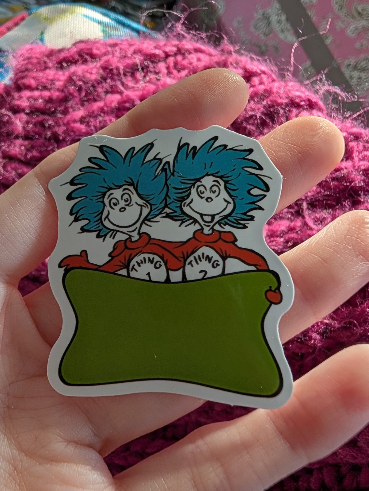 Dr. Seuss Sticker, Thing 1, Thing 2