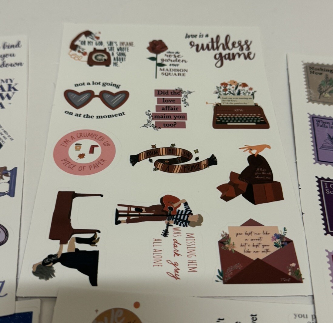 *100 Stickers!* Taylor Swift Eras Tour Music Stickers 100 Pcs W/ No duplicates!