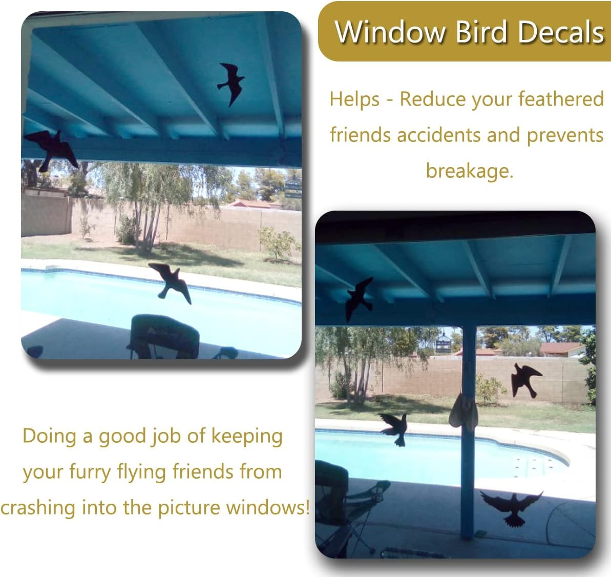 Anti-Collision Window Bird Stickers Decals Glass Door Protect and save Bird Stri