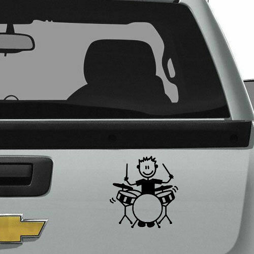 Drummer Silhouette Music Decal Sticker for Wondow Wall Door Auto Macbook Laptop