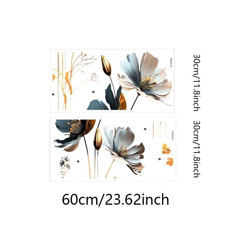 Removable Flower Lotus Decal 3D Wall Sticker Art Vinyl Mural Bedroom Home Decor