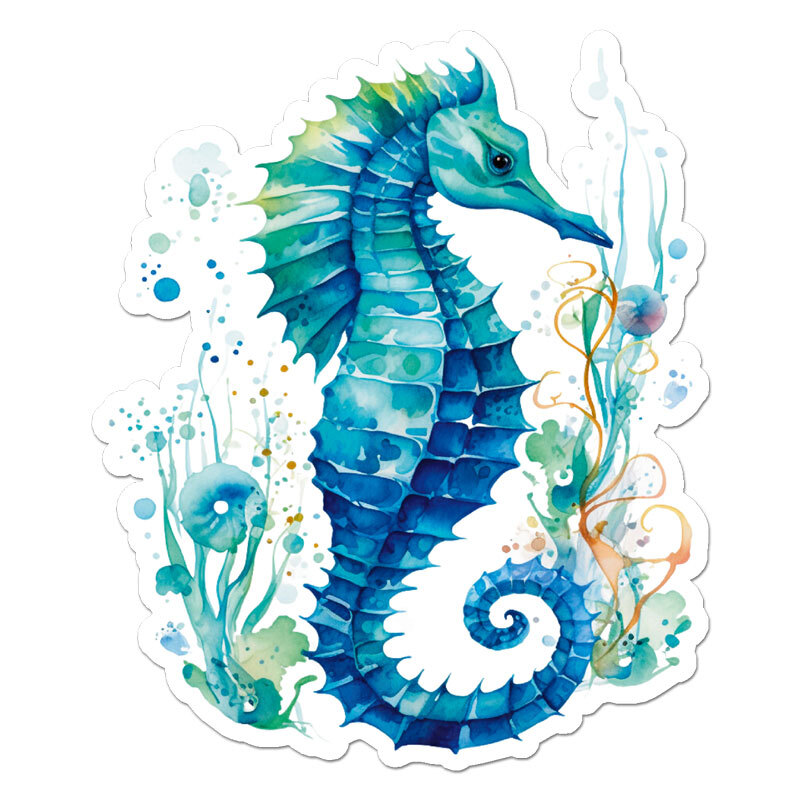 Seahorse Coral, Vinyl Decal Sticker, Indoor Outdoor, 3 Sizes, #11727
