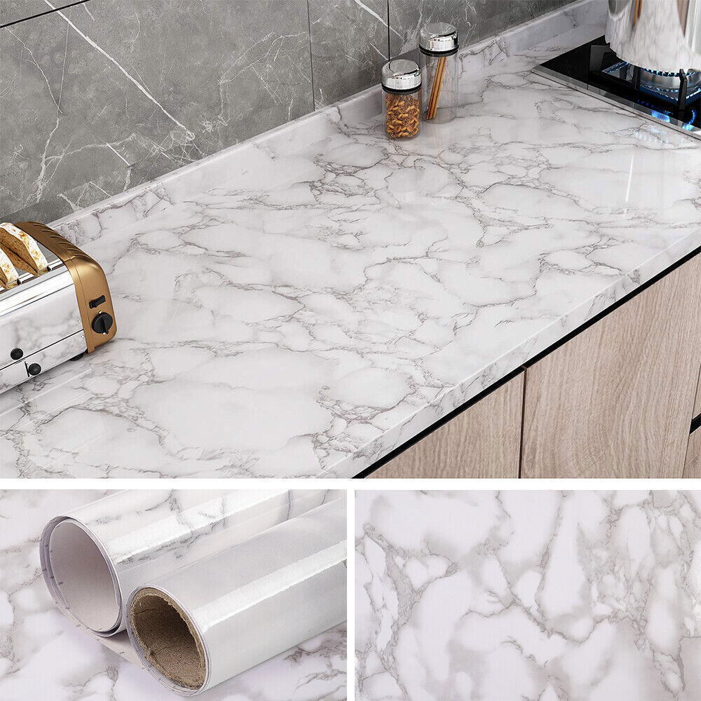 Marble Contact Vinyl Paper Self Adhesive Peel Stick Wallpaper Kitchen Countertop