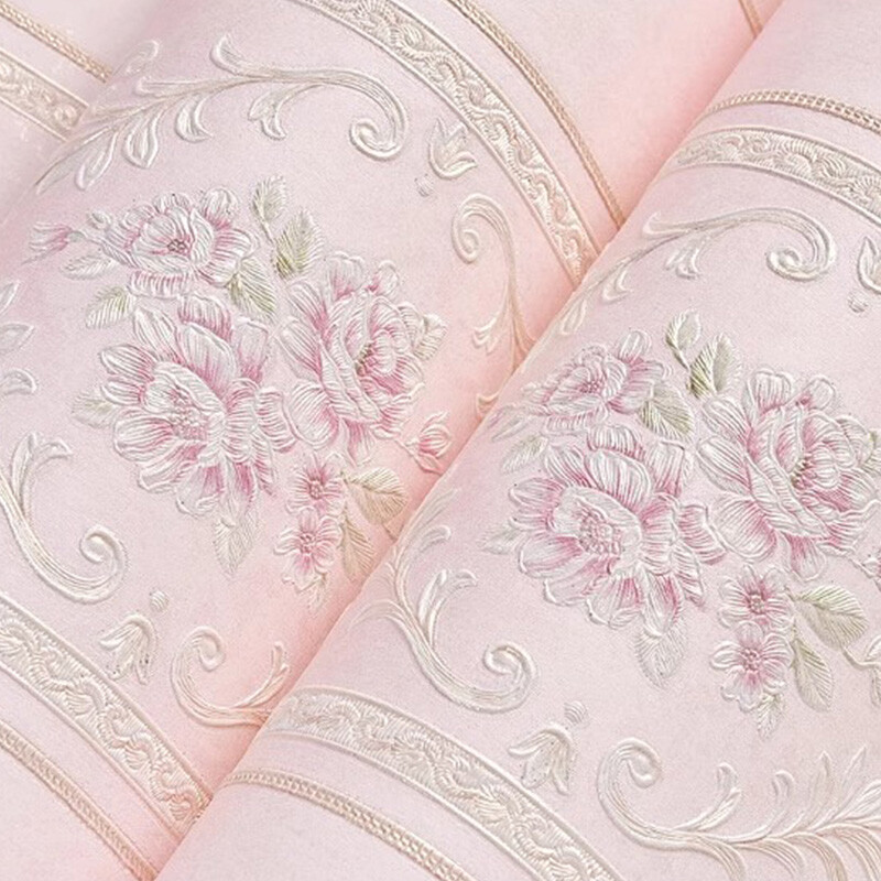 Retro Luxury Wallpaper Deep Embossed Flower Textured Non-woven Wall Decor NEW