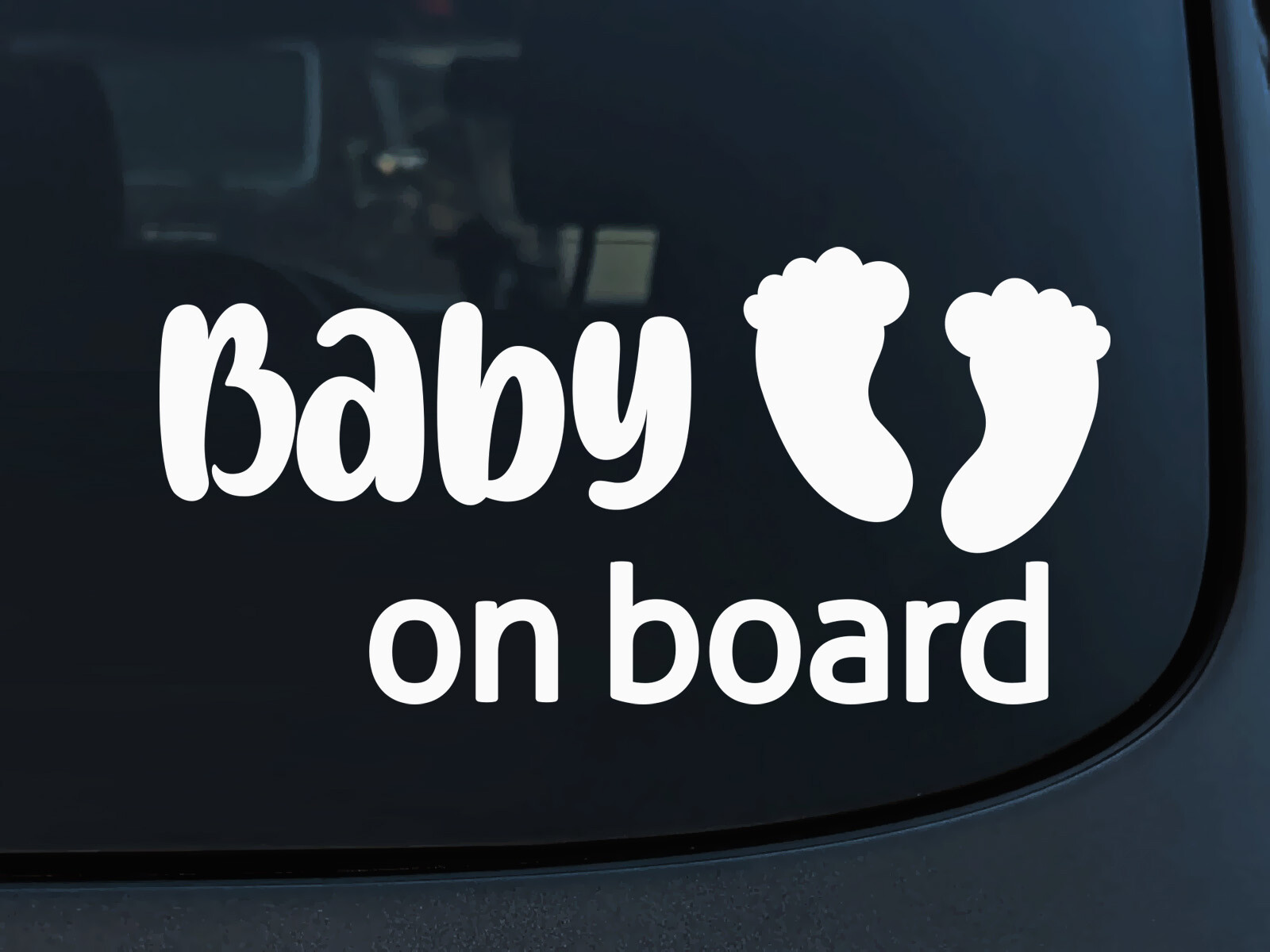 EMPIRE DESIGN Baby on Board Car Sticker Tiny Human Shower Gift Vinyl Decal