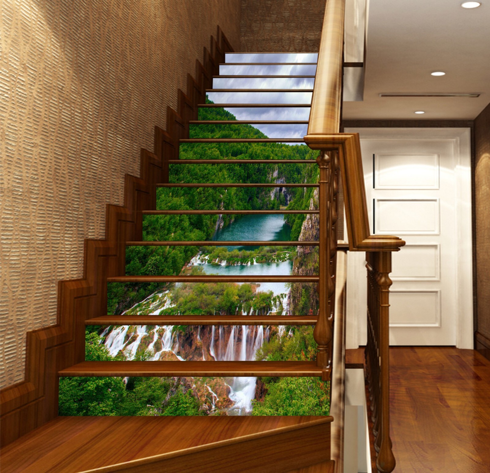3D Green Forest AZ1430 Stair Risers Decoration Mural Vinyl Wallpaper Kay