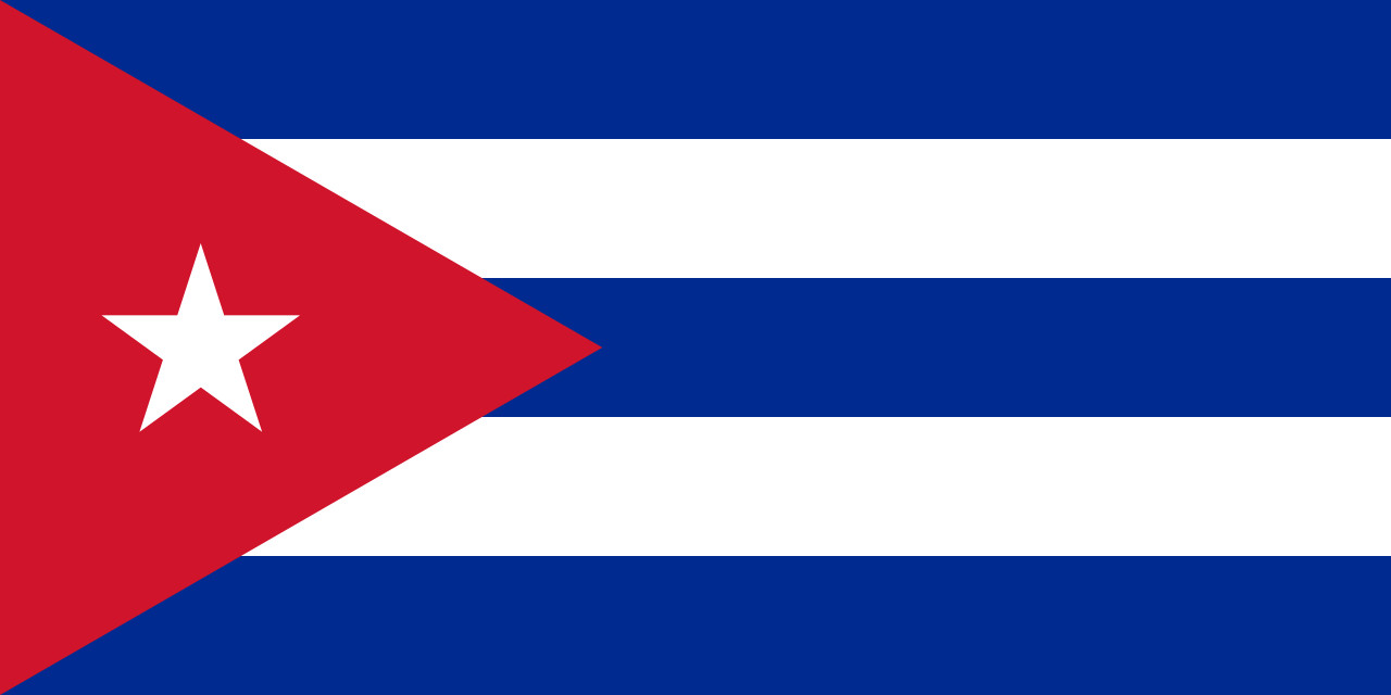 Flag of Cuba Glossy Die Cut Fridge Magnet