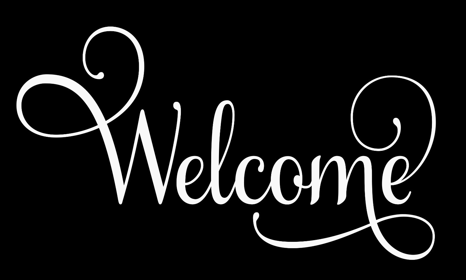 Welcome Vinyl Decal Sticker Front Door, Foyer Decor Home Art, large sizes avail