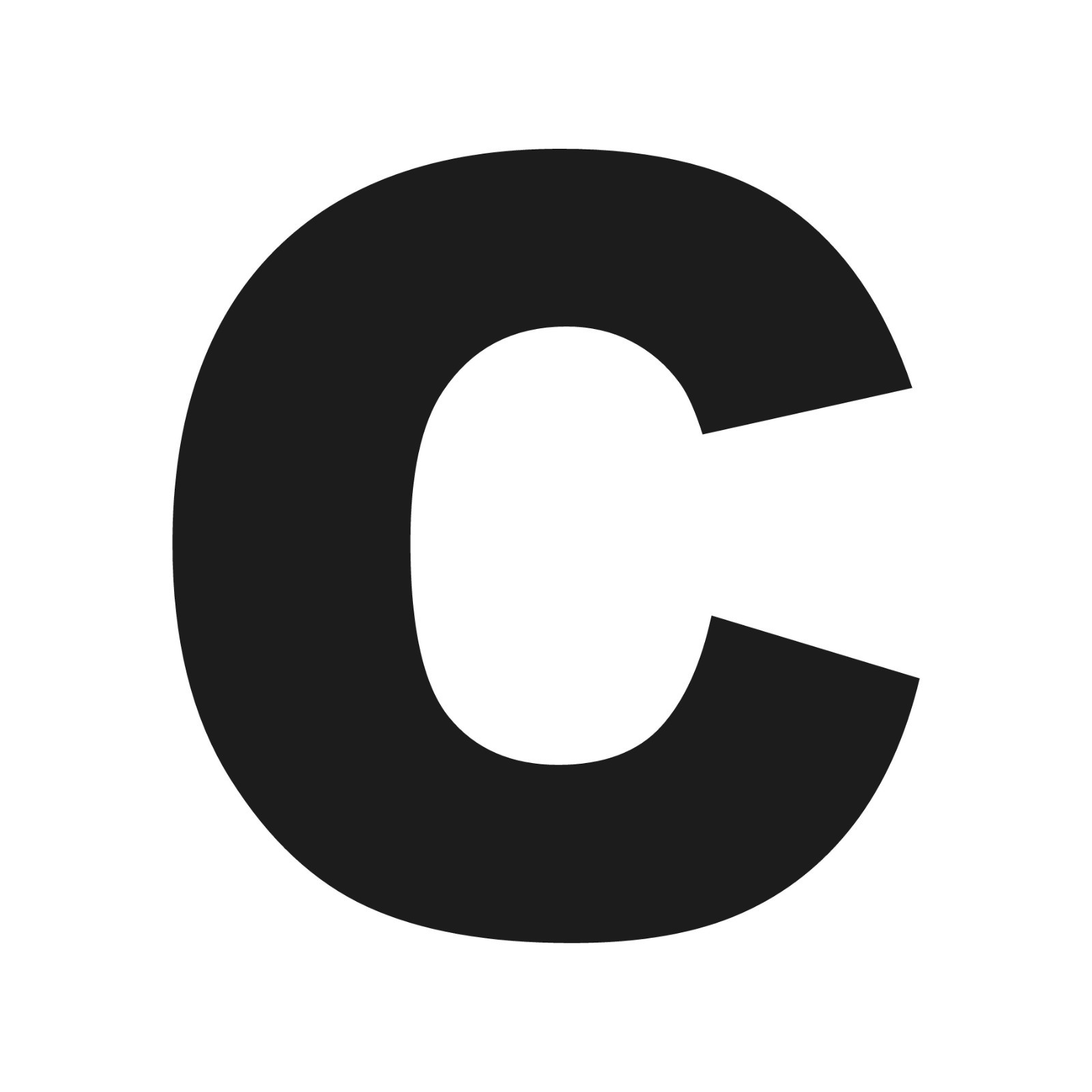 Letter C Initial Arial Black font Vinyl Sticker Decal Monogram Diploma