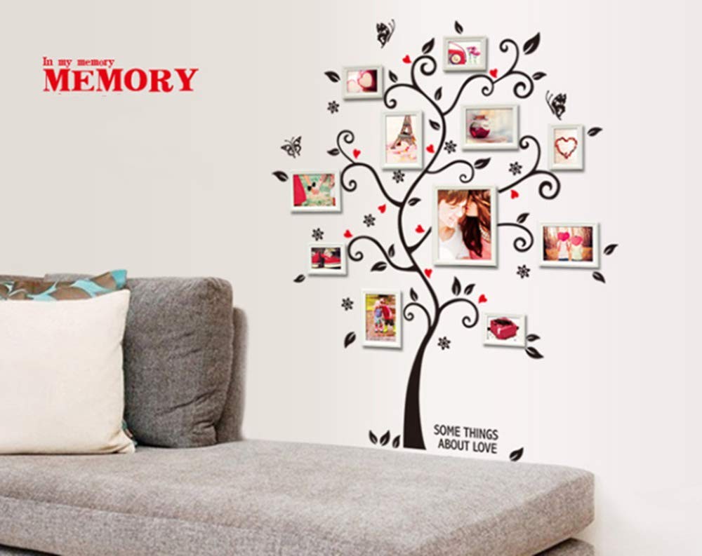 Family Tree Wall Decals Photo Frame Sticker Home Decor