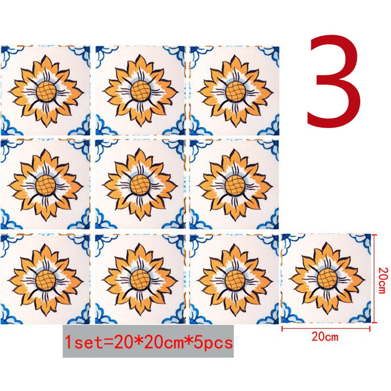 5pcs Vinyl Wall Scale Durable Decal Tiles Floor Stickers