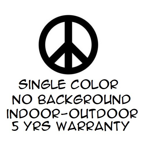 Peace Sign Sticker Vinyl Decal – Love Symbol Car Window Bumper Hippie 1" to 10"