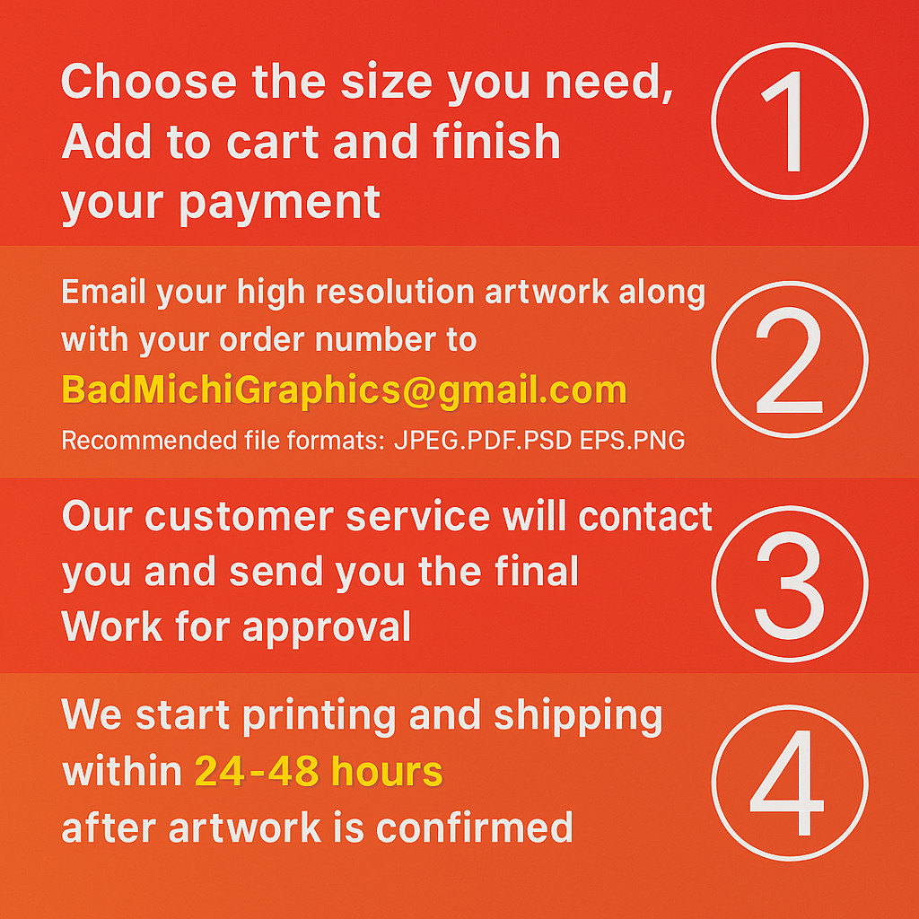 Custom Printed Stickers – Your Text or Image – Glossy/Matte – Multiple Sizes