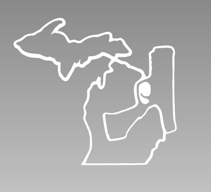 Michigan Bearing Arms Die Cut Window Sticker Decal – Multiple Colors