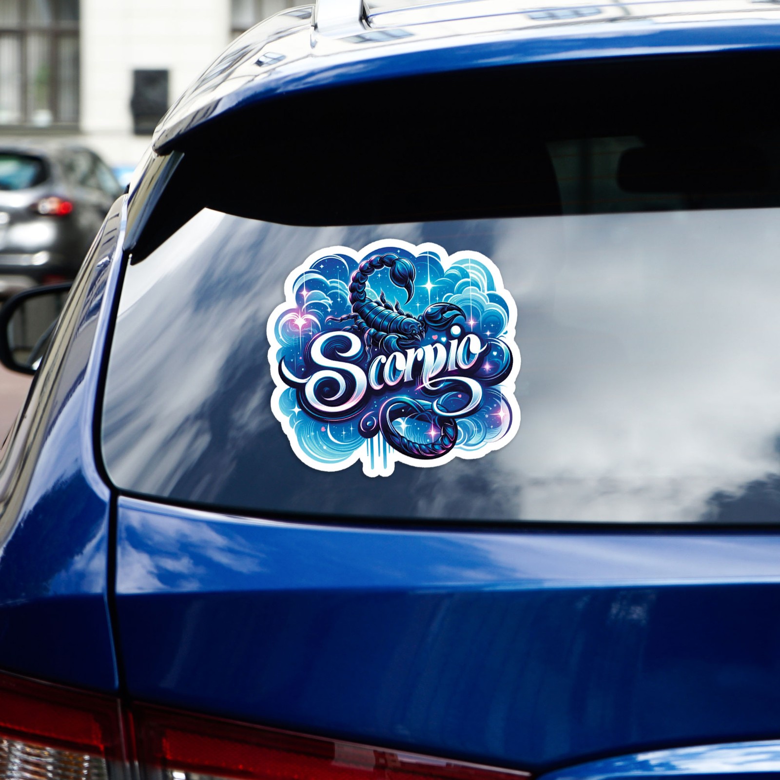 Scorpio Blue Zodiac – Vinyl Decal Sticker – Car Window Laptop – #12