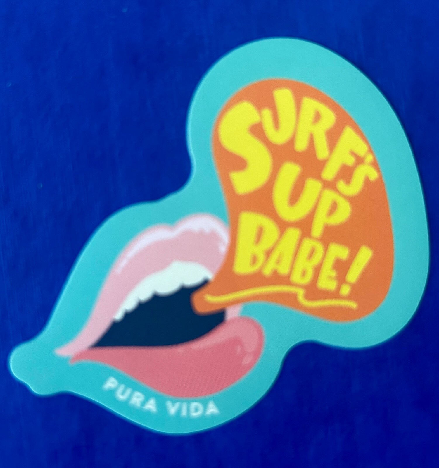 Pura Vida Sticker Surf's Up Babe with Logo NEW out of pack