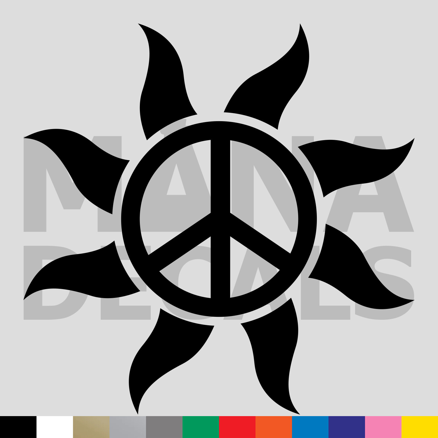 Peace Sun Vinyl Die Cut Decal Sticker